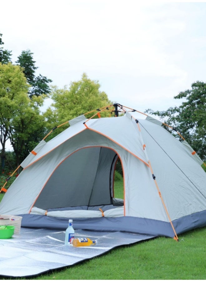 Outdoor.Market Camping Tent 3–4 Person Pop-Up Automatic Setup, Waterproof & UV Protection, Double Door Lightweight Portable Family Tent for Hiking, Beach & Outdoor Travel – White - Image 5