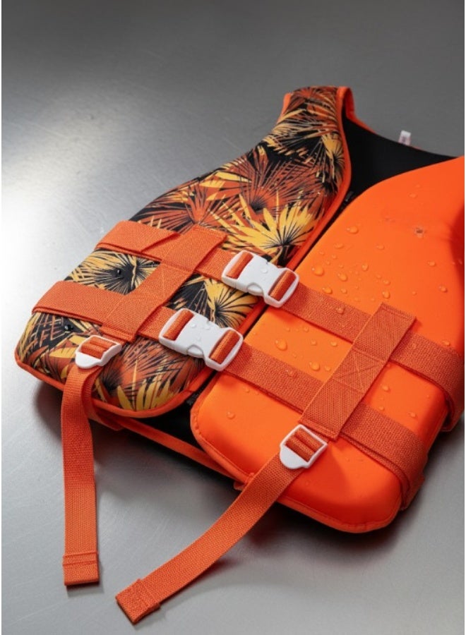 REBENUO Swimming Jacket  Portable Abrasion Resistant Swim Vest, Outdoor Sports Accessories, Boating Ski Vest, Polyester Swim Vest for Teens and Youth, Medium - Image 2