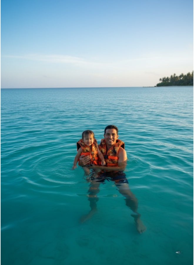 REBENUO Swimming Jacket  Portable Abrasion Resistant Swim Vest, Outdoor Sports Accessories, Boating Ski Vest, Polyester Swim Vest for Teens and Youth, Medium - Image 4