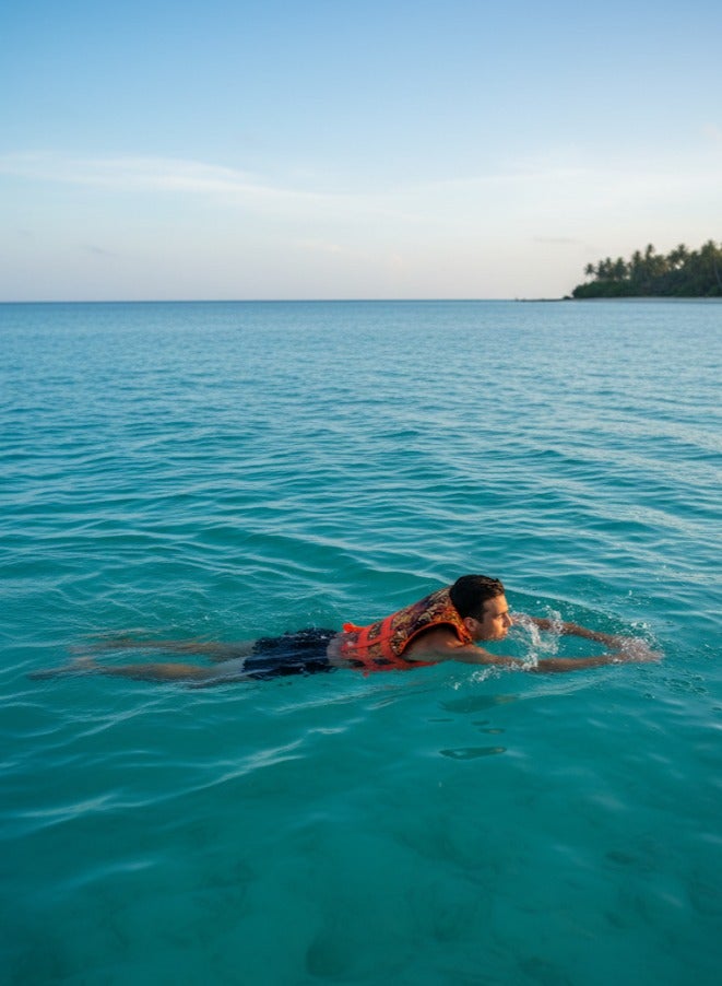 REBENUO Swimming Jacket  Portable Abrasion Resistant Swim Vest, Outdoor Sports Accessories, Boating Ski Vest, Polyester Swim Vest for Teens and Youth, Medium - Image 5