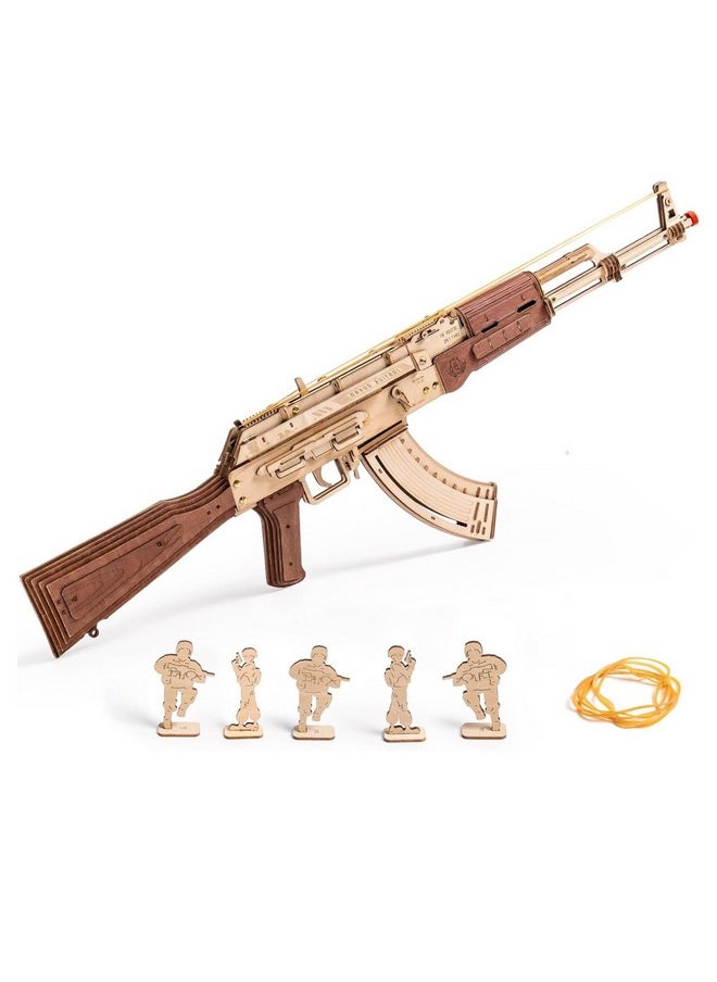 RoWood 3D Puzzles For Adults,Rubber Band Gun,Diy Wooden Puzzles Wooden Model Building Kit Creative Toy Wooden Kits Assembly Puzzles,Gifts For Adults&Teens  - Image 1