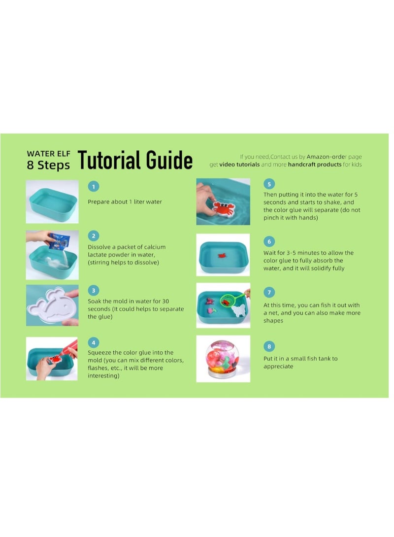 Aqua Fairy Water Maigc Gel - Upgraded Pearlescent Water Squishy Magic Water Elf Toy, Creative 3D Water Painting, 12 Colors 100ml Gel + 10 Model Set, Kids Gift For Age 5-18 - Image 3