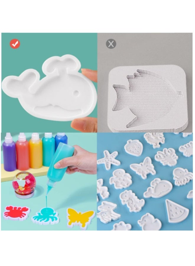 Aqua Fairy Water Maigc Gel - Upgraded Pearlescent Water Squishy Magic Water Elf Toy, Creative 3D Water Painting, 12 Colors 100ml Gel + 10 Model Set, Kids Gift For Age 5-18 - Image 5