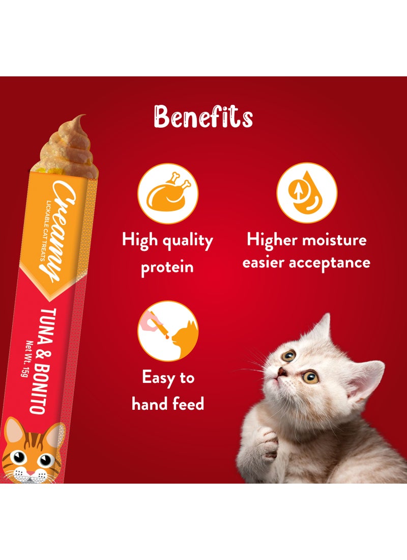 Drools علاجات القطط الكريمية القابلة للّعق بالتونة والبونيتو - Image 3