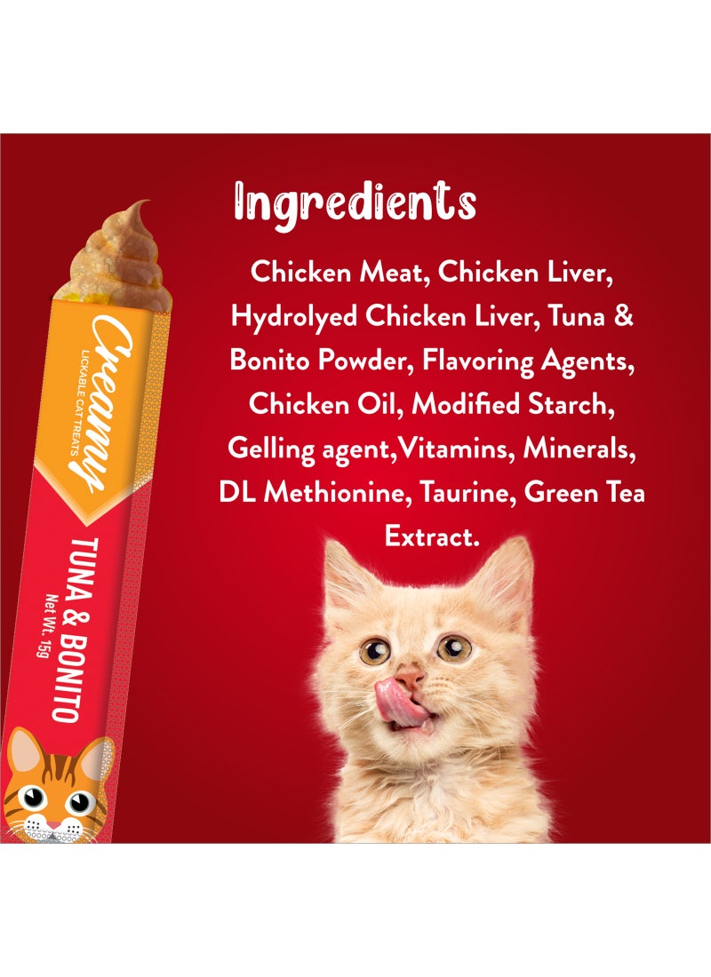 Drools علاجات القطط الكريمية القابلة للّعق بالتونة والبونيتو - Image 4