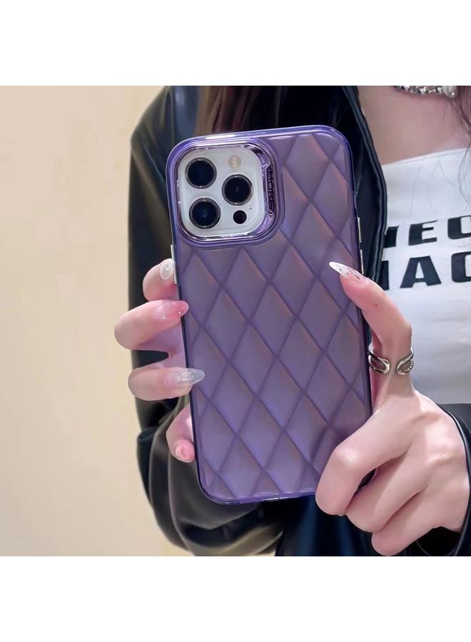 Zaboon Case For iPhone 12 Pro Max 3D Rhombus Electroplating TPU Hybrid PC Phone Case - Image 2