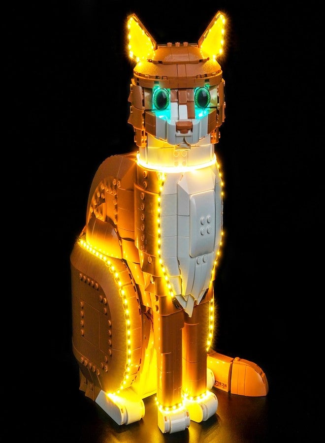 BrickBling LED Light Compatible with Lego Orange Cat, Creative Lighting Compatible with Lego 21376- Not Come with Model - Image 1
