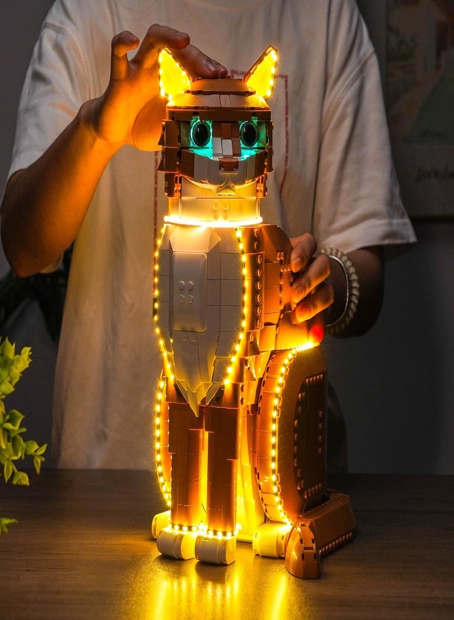 BrickBling LED Light Compatible with Lego Orange Cat, Creative Lighting Compatible with Lego 21376- Not Come with Model - Image 5