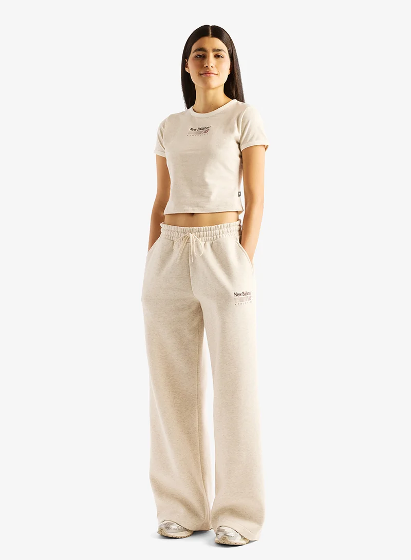 New Balance LINEN HEATHER (LIT) Trackside Ringer T-Shirt for Women | Best Price UAE