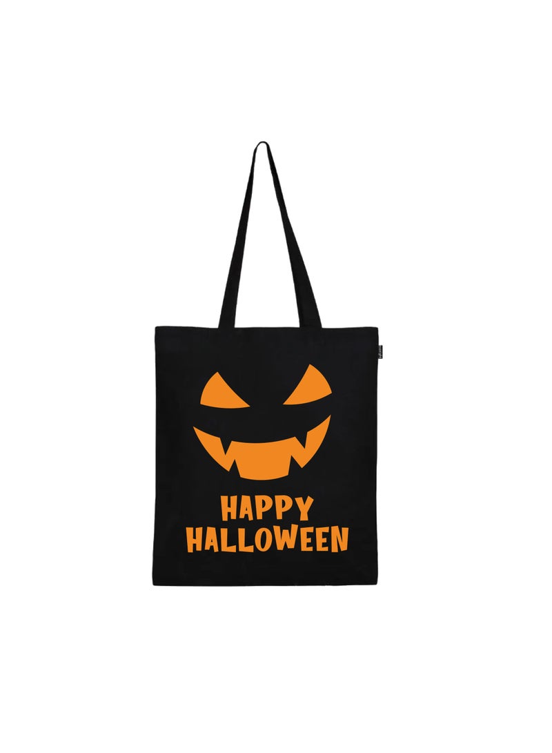 حقائب حمل صديقة للبيئة - أكياس حلوى قماشية قابلة لإعادة الاستخدام مع مقابض حقائب سوداء للحفلات ذات تصميمات - مثالية لمحلات البقالة والاستخدام اليومي - Image 1