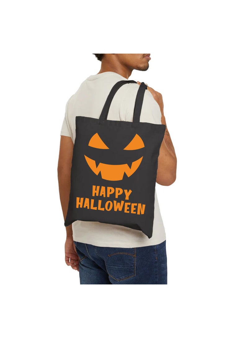 حقائب حمل صديقة للبيئة - أكياس حلوى قماشية قابلة لإعادة الاستخدام مع مقابض حقائب سوداء للحفلات ذات تصميمات - مثالية لمحلات البقالة والاستخدام اليومي - Image 2