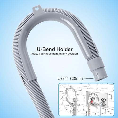 Elyfree 10ft Washing Machine Drain Hose, Universal Drain Hose Extension Kit for Washer, Dishwasher, Flexible Discharge Hose for LG/GE/Samsung, Fit up to 1-1/2 Inch Drain Outlets (10) - Image 4
