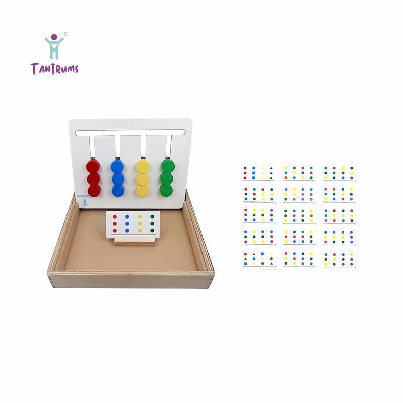 Tantrums Colour Dot Matching Board Game - Montessori Logic Game for Sorting Colours and Shapes - Image 3