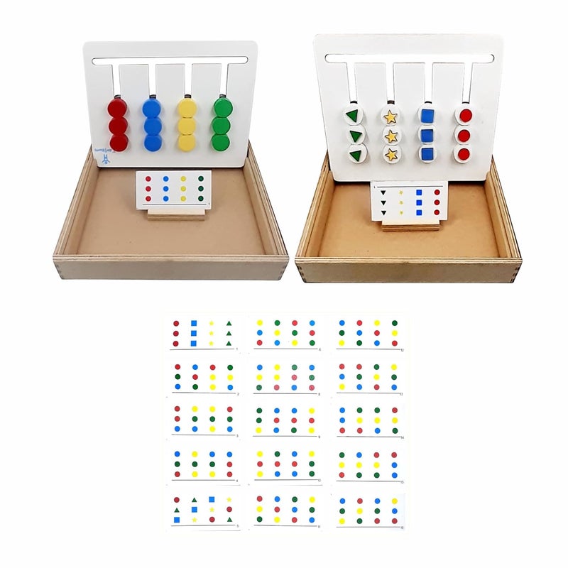 Tantrums Colour Dot Matching Board Game - Montessori Logic Game for Sorting Colours and Shapes - Image 1