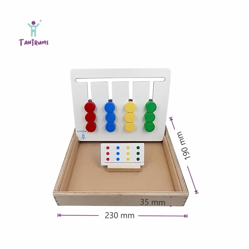 Tantrums Colour Dot Matching Board Game - Montessori Logic Game for Sorting Colours and Shapes - Image 2