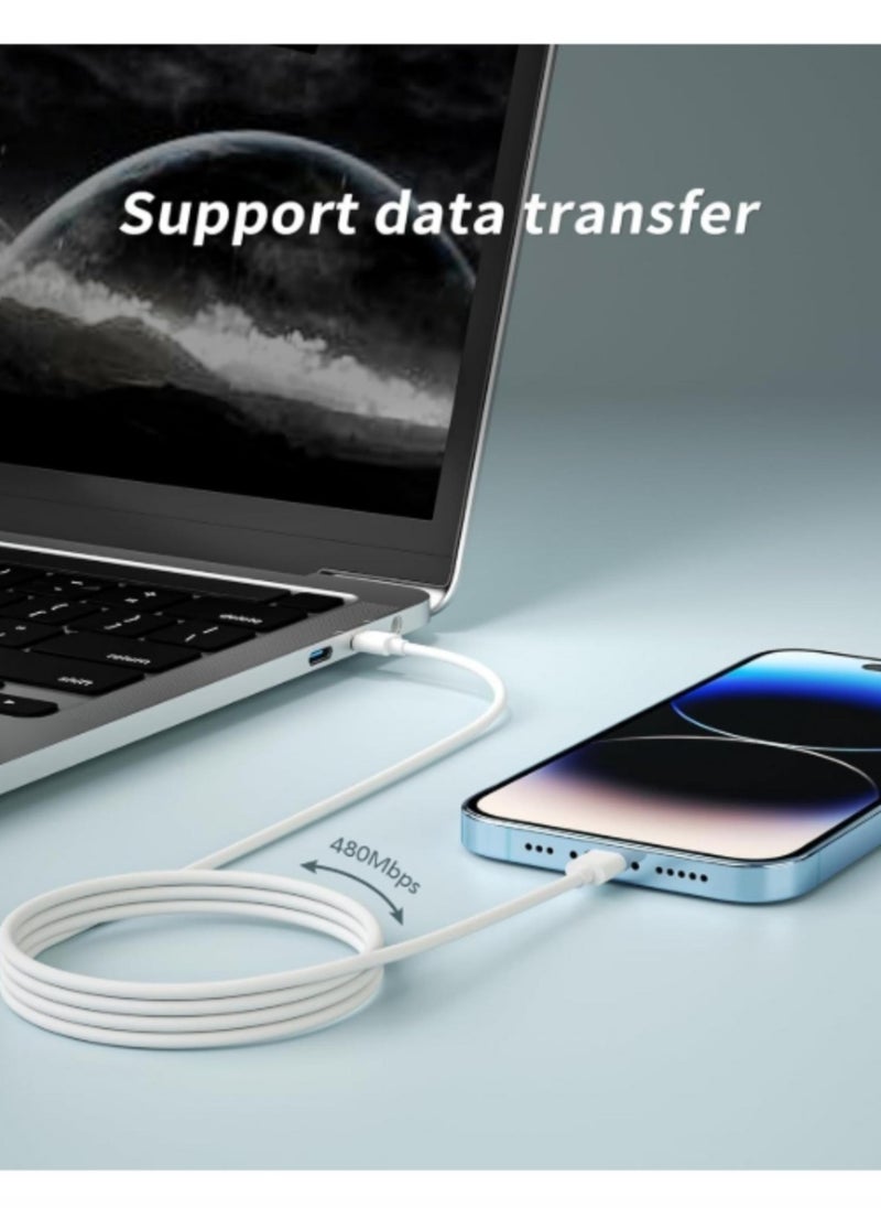 YLinkin - 35W PD Super Fast Charger With USB C to Lightning Cable ｜Smart IC Multi-Protection｜Multi-Device Compatibility (Smart phone/iPhone/iPad/ Digital Devices)｜Compact & Portable ｜White - Image 1
