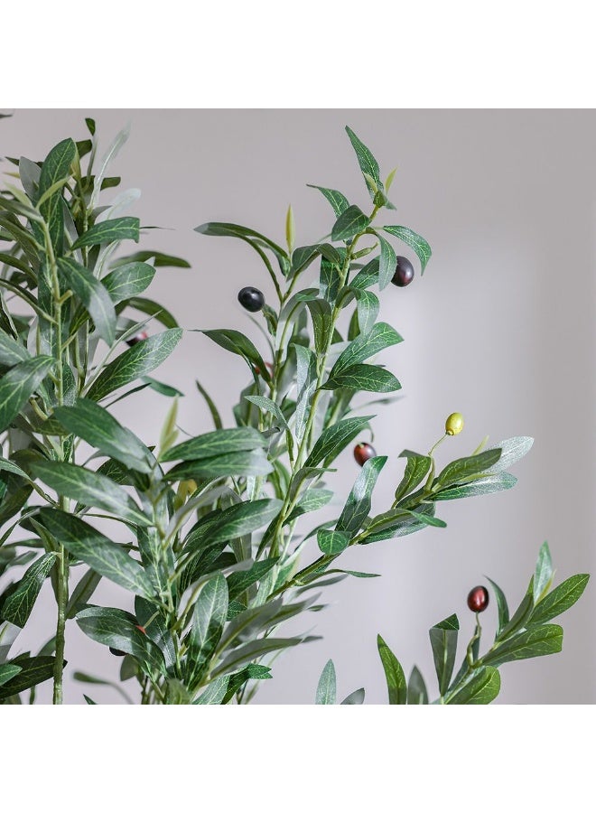 DANUBE HOME Olive Tree Artificial – 180 cm Realistic Faux Mediterranean Tree for Homes & Offices, Authentic Rustic Décor - Image 2