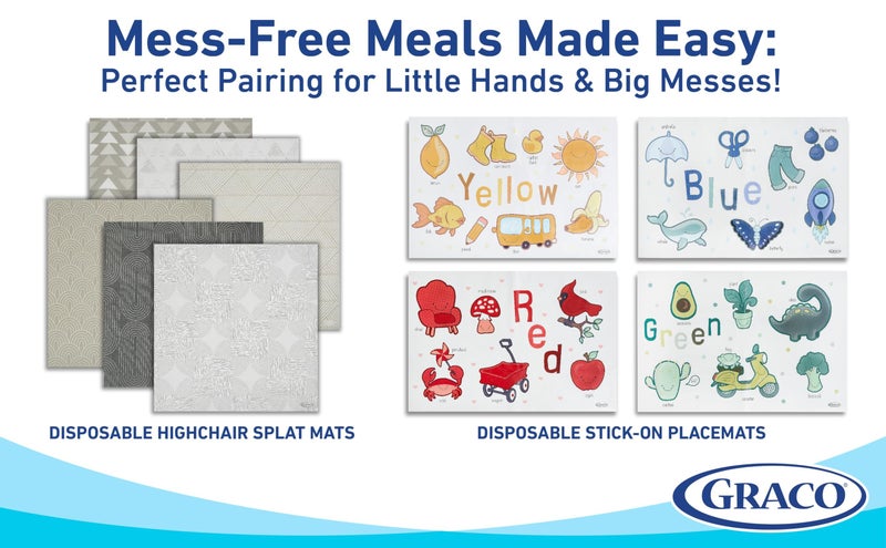 GRACO Graco Baby Disposable Splat Mats  60 Pack  47"" x 40  | Biodegradable & Compostable  Eco-Friendly Floor Protector  Under High Chair for Baby Led Weaning  Home & Restaurant Use  Hudson - Image 5