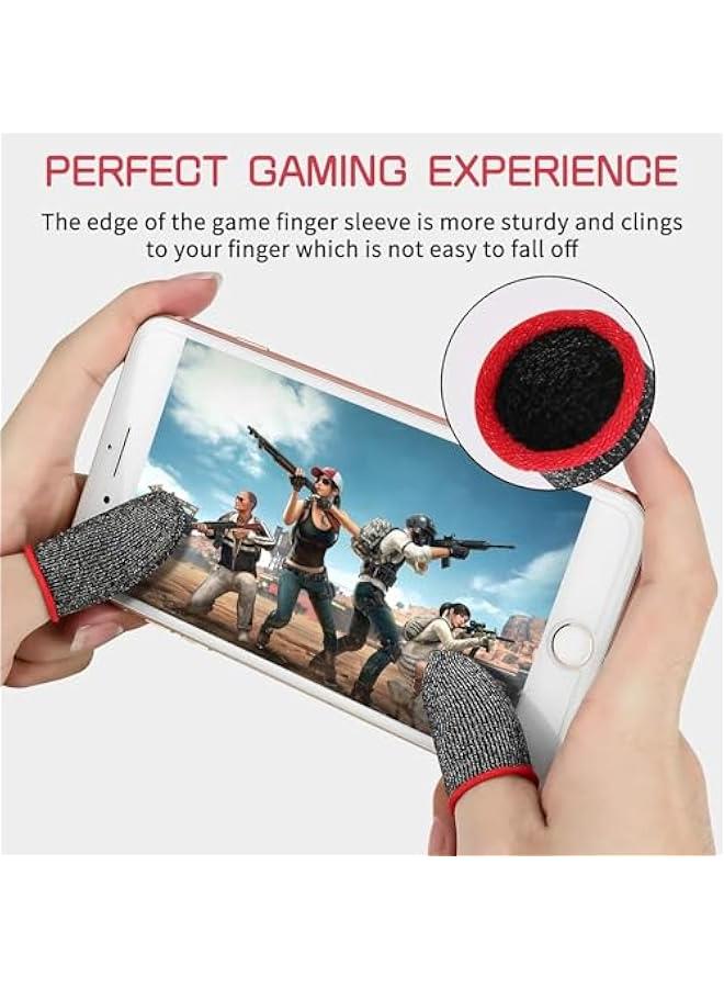 20 Pack Finger Sleeve Sets for Gaming Mobile Game Controller Thumb Sleeves with 2 Mobile L1R1 Game Triggers AntiSweat Breathable Touchscreen Sensitive Aim Joysticks Finger Set - Image 2