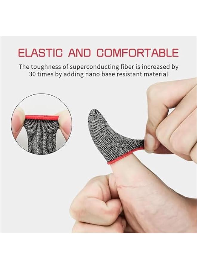 20 Pack Finger Sleeve Sets for Gaming Mobile Game Controller Thumb Sleeves with 2 Mobile L1R1 Game Triggers AntiSweat Breathable Touchscreen Sensitive Aim Joysticks Finger Set - Image 5