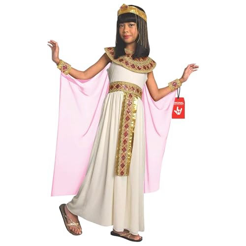 Morph Pink Cleopatra Costume for Girls, Egyptian Dress, Greek Goddess Outfit for Kids, Halloween Dress-Up, Small - Image 1