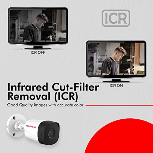 CP PLUS 2.4MP IR Bullet Outdoor Security Camera | 3.6mm Fixed Lens | Max 25/30fps at 2.4MP | DWDR, Day/Night (ICR) | IR Range of 20 Mtrs., Smart IR | Support Built-in Mic - CP-URC-TC24PL2C-V3 - Image 3