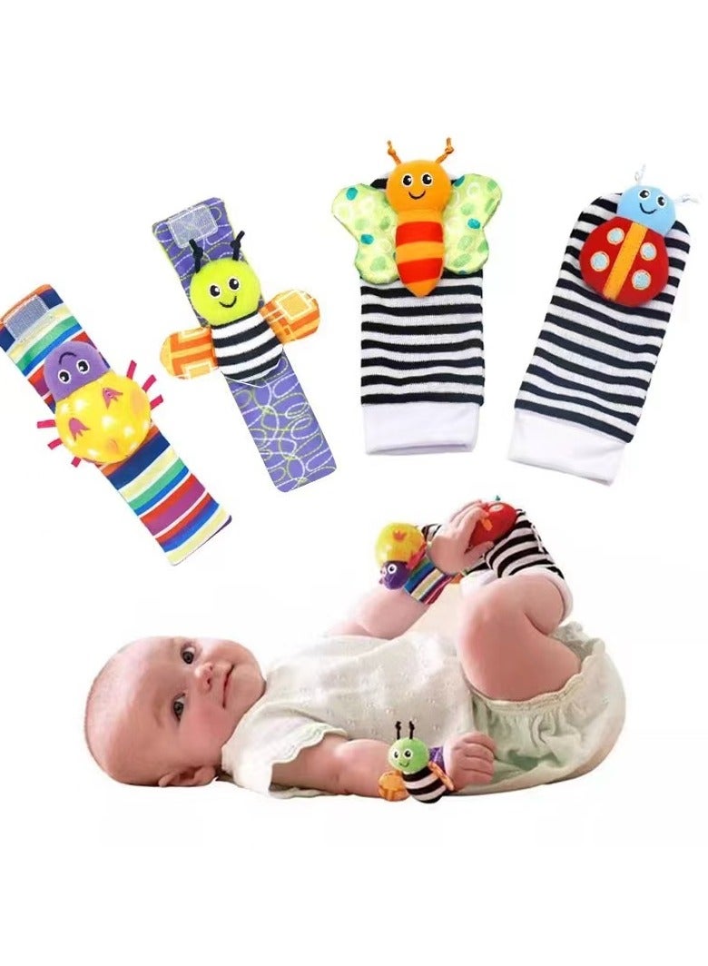 Baby Ringing Socks and Wrist Toys - Suitable for Newborn Boys or Girls - Brain Development Baby Toys - Hand and Foot Ringing Suitable for Babies aged 0-3, 3-6, 6-12 Months  - Image 2