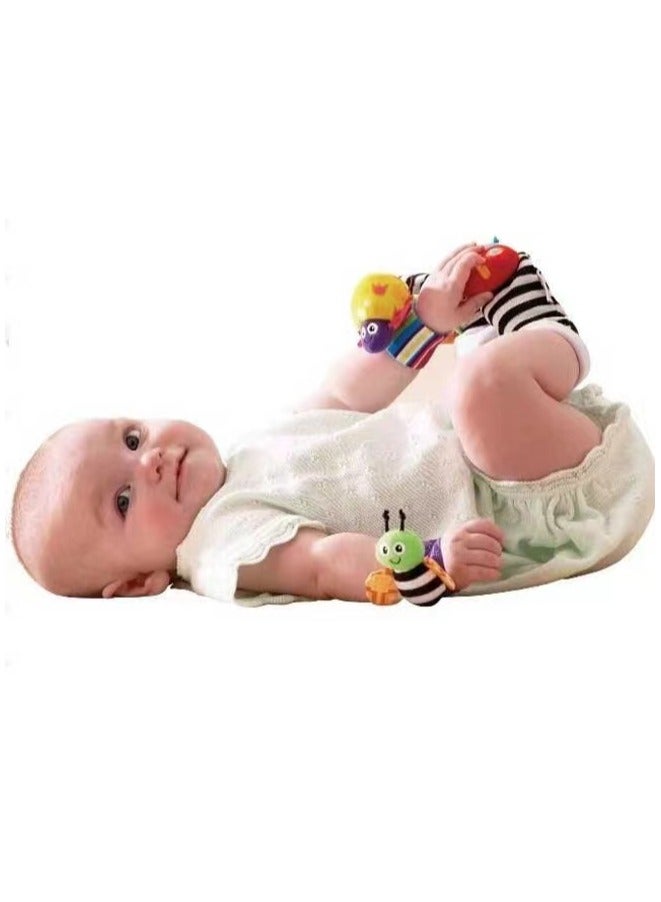 Baby Ringing Socks and Wrist Toys - Suitable for Newborn Boys or Girls - Brain Development Baby Toys - Hand and Foot Ringing Suitable for Babies aged 0-3, 3-6, 6-12 Months  - Image 3