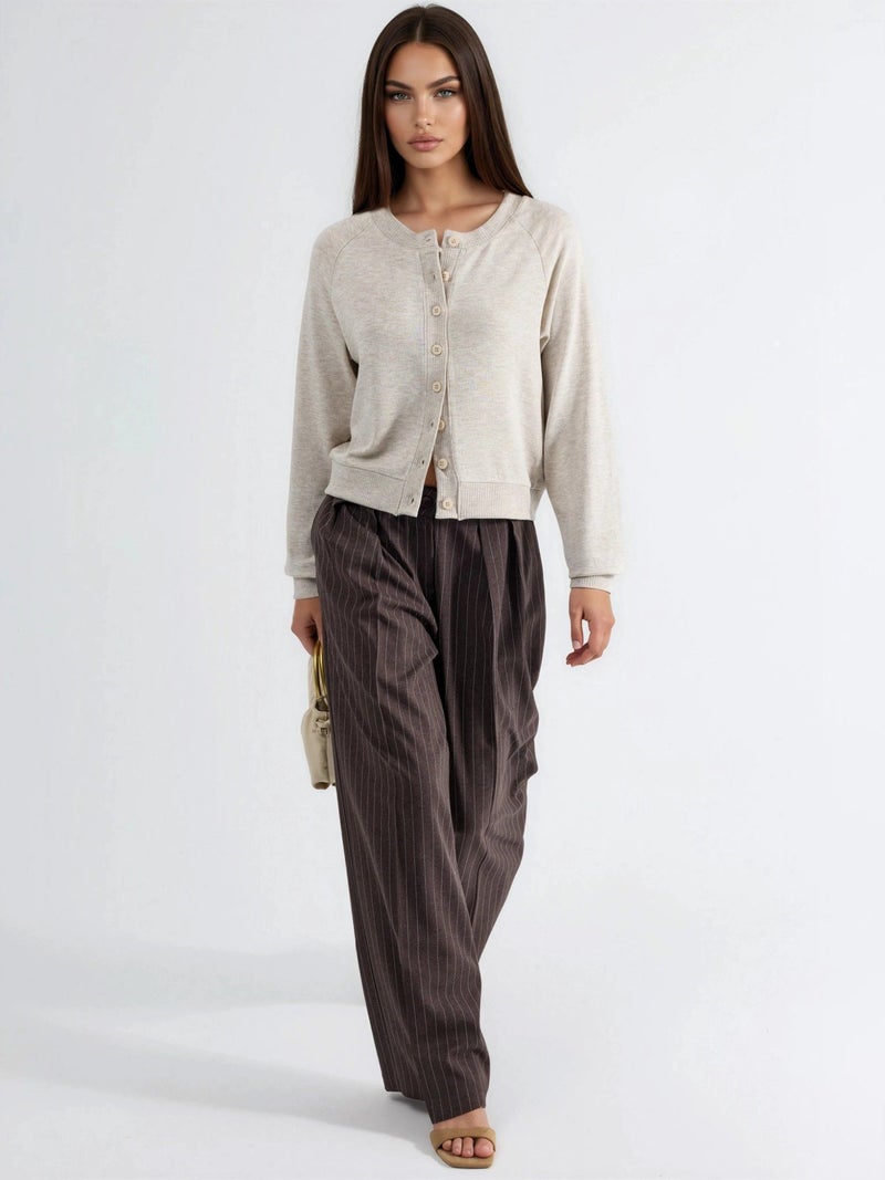 BUSEM Crew Neck Buttoned Cardigan - Image 5