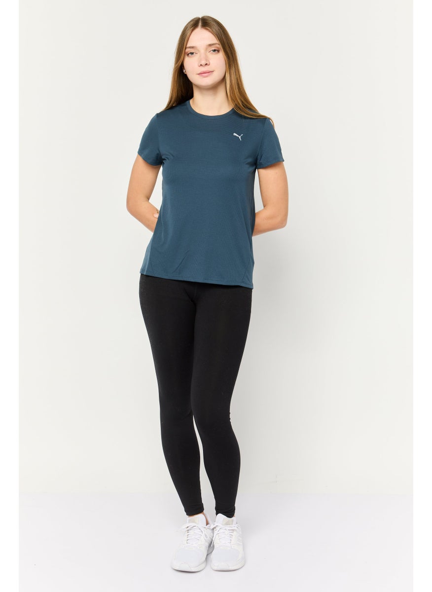 PUMA Women Sportswear Fit Short Sleeves Running Top, Blue  - Image 2