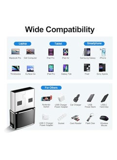 erorex [4 Pack] [Aluminum Shell] USB C Male to USB Female Adapter (2 Pack)&USB Male to USB C Female Adapter (2 Pack) for Phone/PC/Airpods/Galaxy/iPad/Laptop/MacBook/Charger,Black  - Image 2