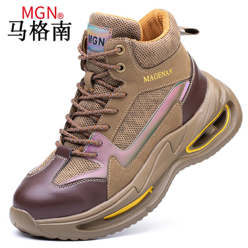 Large-Size High-Top Labor Protection Shoes For Men And Women Anti-Smashing And Anti-Piercing Work Shoes Shock-Absorbing Safety Work Shoes Labor Protection Shoes - Image 1