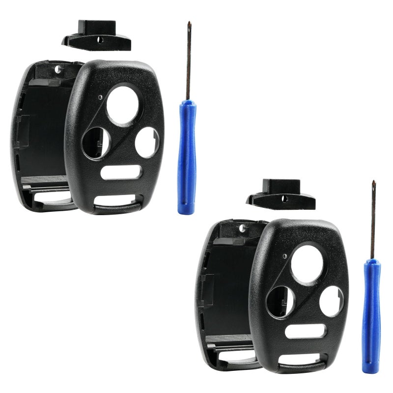 Cutting NOT Required 2 Key Fob Keyless Entry Remote Shell Case Pad fits Honda 20032012 Accord 20062013 Civic EX 20092015 Pilot 20052006 CRV