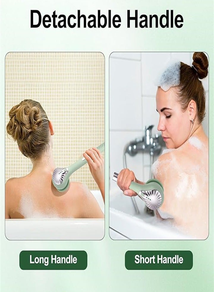 New Electric Body Brush with 6 Large Brush Heads, Rechargeable Submersible Shower Brush with Long Handle, 3-Speed ​​Adjustment Deep Cleansing Bath Brush - Image 5