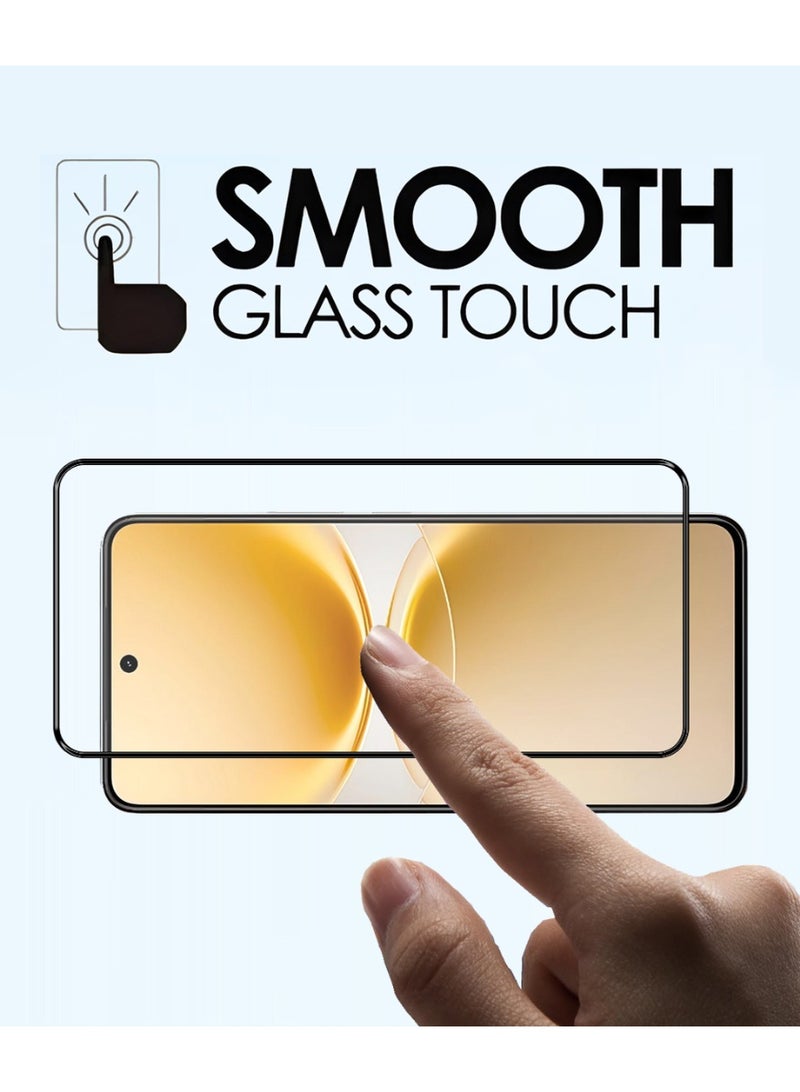 Yunpy [2+1 Packs] for VIVO V70 Lite Tempered Glass Screen Protector with Camera Lens Film, Including 2 Pack Front Glass and 1 Pack Camera Lens Film, 9H Hardness HD Clear Anti-Scratch Anti-Fingerprint Bubble-Free Case Friendly Screen Protector - Image 4