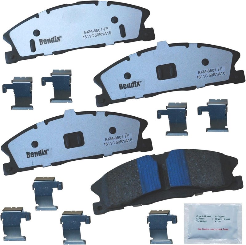 Fleet Metlok PBD1611C Semi-Metallic Front Brake Pads for Ford Explorer 2019-2014,Flex 2016,Flex 2019-2018,Police Interceptor Utility 2019-2016,Taurus 2019-2017,Lincoln MKS 2016,MKT 2019-2016