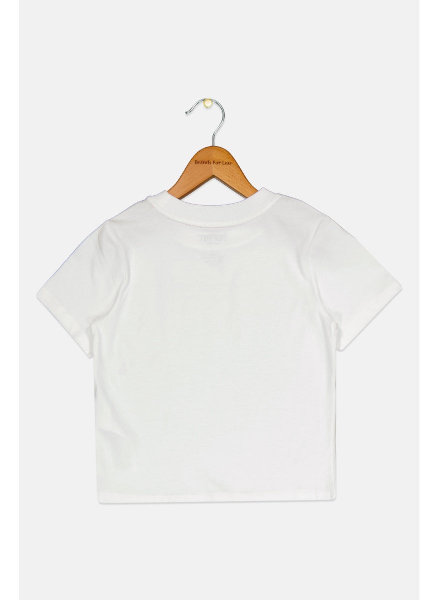 ESPRIT - Toddlers Boy Short Sleeves Brand Logo T-Shirt, White - Image 1