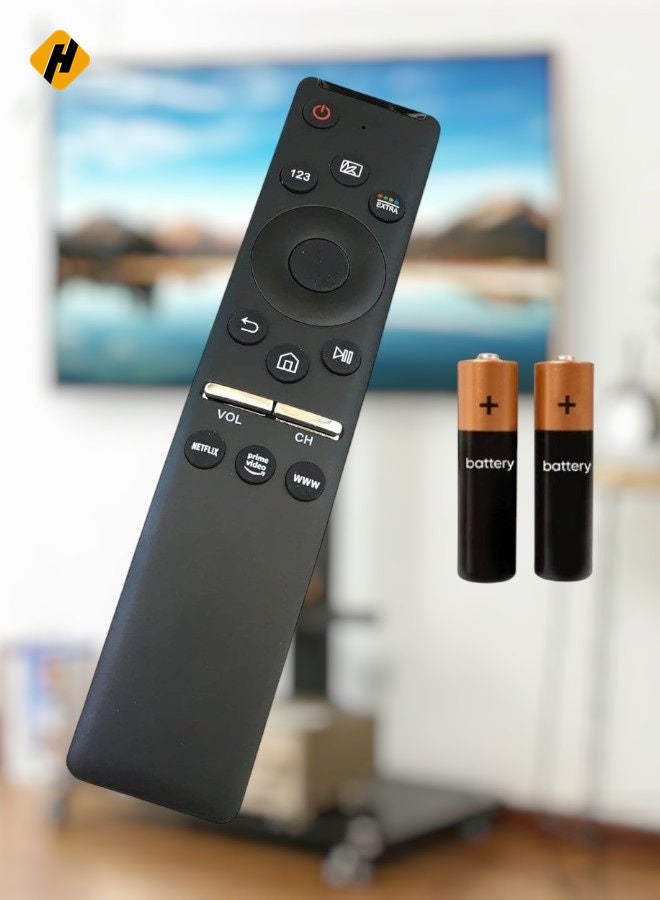 HuHa Replacement Remote Control for Samsung BN59-01330C, BN59-01312D, BN59-01311E, BN59-01312F, BN59-01330C, QA43Q60R, QA49Q60R, QA55Q60R, QA65Q60R, QA75Q60R, QA82 Smart TV Q60R, Q65R, LS01R, QA65Q90R (No Voice) with Battery - Image 1
