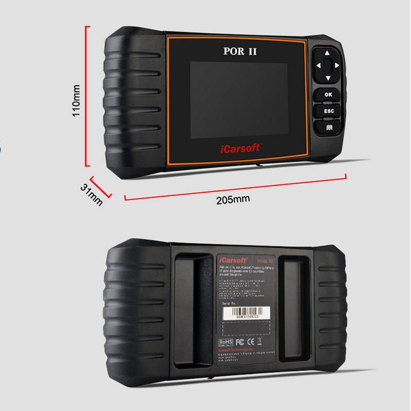 آي كار سوفت Icarsoft Por-Ii Porsche Obd-Ii أداة الماسح الضوئي متعددة الأنظمة Abs Srs - Image 4