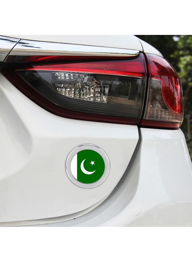 NIBEMINENT Pakistan Flag Pattern Metal Decorative Sticker - Image 4