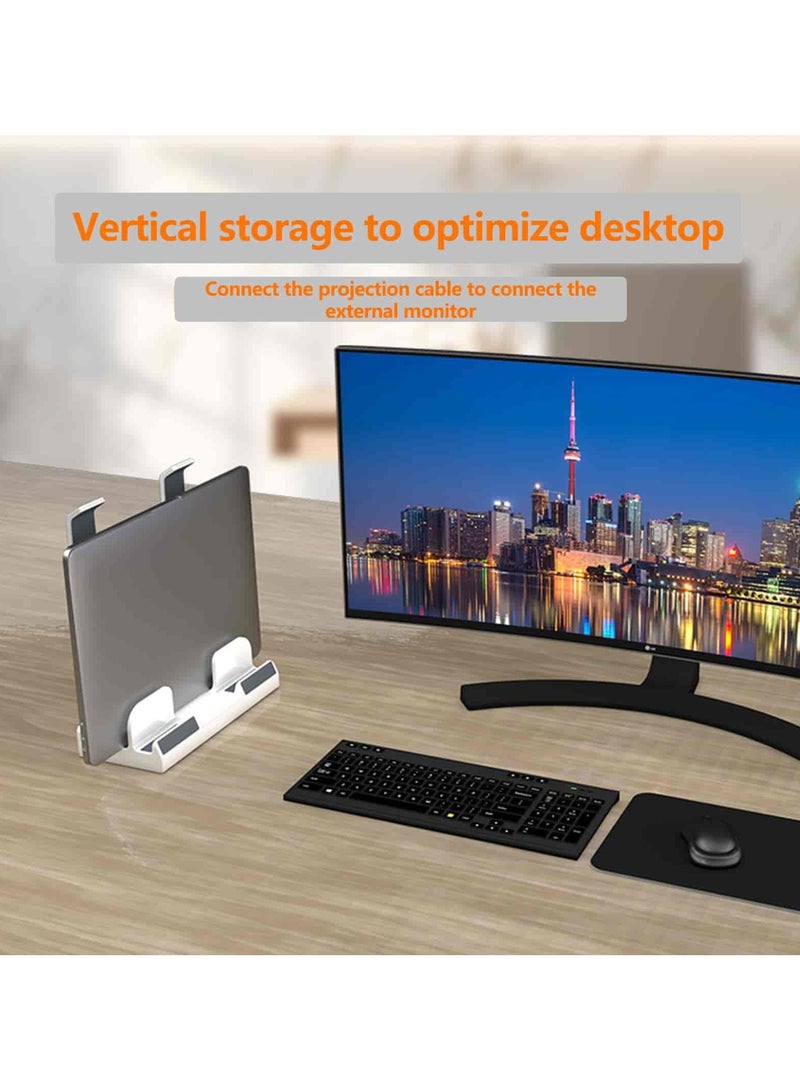 Aideli 3-Slot Vertical Laptop Stand – Space-Saving Upright Holder & Dual Laptop Stand | Desk Organizer for Laptops, Tablets & Pads - Image 4