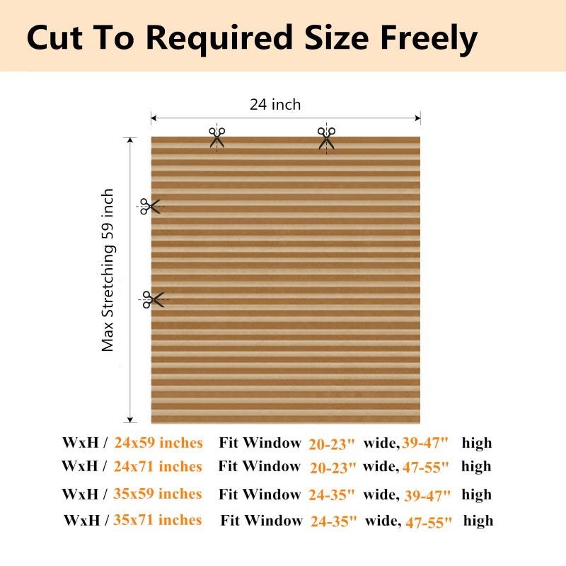 Maritown Window Blinds Cordless No Drill Cut to Size Clip On Stick On Self Adhesive Temporary Blinds Pleated Paper Blinds for Windows Doors Shades for Home Nursery Bedroom Kitchen Bathroom - Image 5