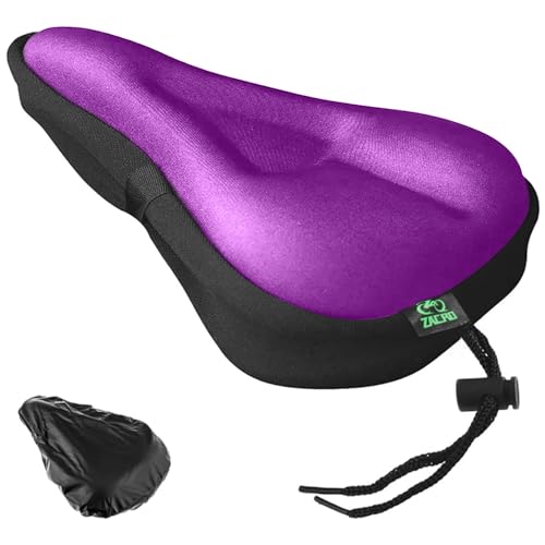 Zacro Bike Seat Cushion - Gel Padded Bike Seat Cover for Men Women Comfort, Extra Soft Exercise Bicycle Seat Compatible with Peloton, Outdoor & Indoor Bike Saddles - Image 1