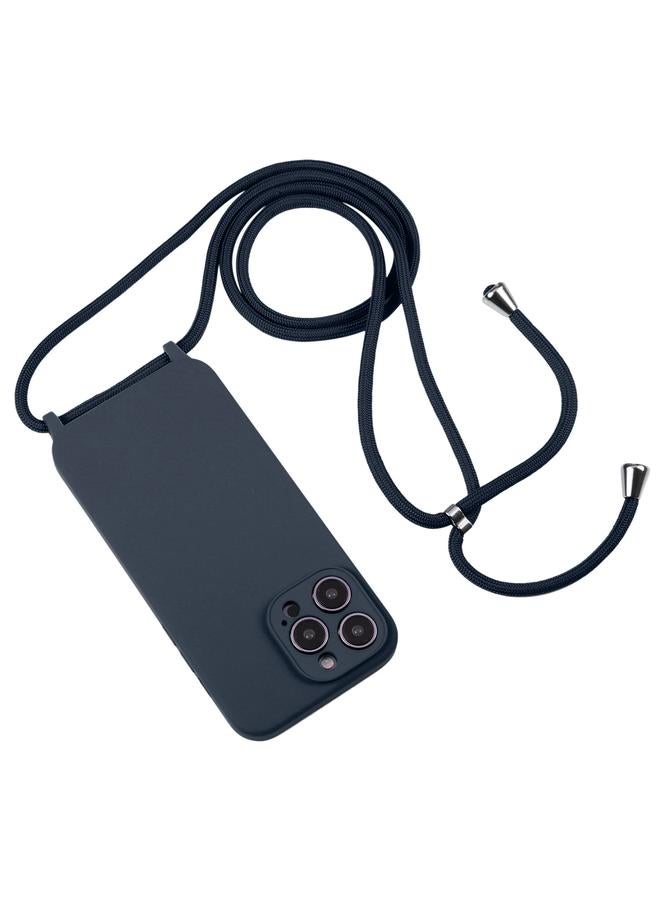 اس-توب جراب لهاتف iPhone 16 Pro Crossbody مع حبل من السيليكون السائل - Image 2