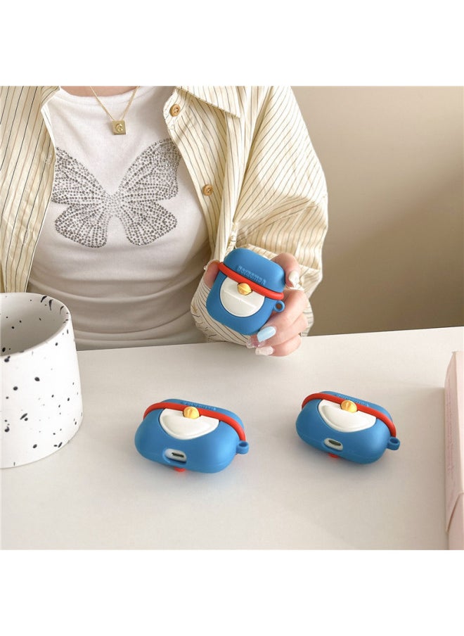 Generic - Cartoon Doraemon Airpods Pro For Apple Bluetooth Earphone Case 2/3/4 Generation Cute Silicone Protective Cover-Color:Doraemon Hook-Applicable Model:AirPods 3(2021) - Image 1