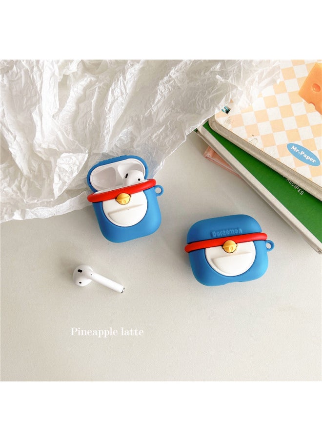 Generic - Cartoon Doraemon Airpods Pro For Apple Bluetooth Earphone Case 2/3/4 Generation Cute Silicone Protective Cover-Color:Doraemon Hook-Applicable Model:AirPods 3(2021) - Image 1