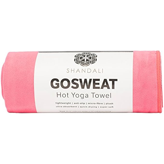 Shandali (Hand Towel - 16 X 26.5, Lemonade Pink) - Gosweat Non-Slip Hot Yoga Towel With Super-Absorbent Soft Suede Microfiber In Many Colours, For Bikram Pilates And Yoga Mats. - Image 1