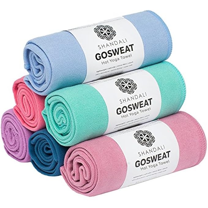 Shandali (Hand Towel - 16 X 26.5, Lemonade Pink) - Gosweat Non-Slip Hot Yoga Towel With Super-Absorbent Soft Suede Microfiber In Many Colours, For Bikram Pilates And Yoga Mats. - Image 5