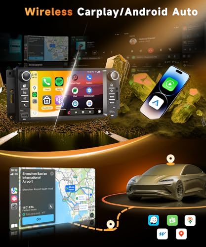VECHTEL 4G+128G Android 15 Car Stereo for Jeep Wrangler Radio 2007-2018 Chrysler Dodge Ram, Wireless CarPlay Android Auto, 7'' Touch Screen Radio with GPS, WiFi, Bluetooth 5.0, FM, 32 EQ, SWC, Backup Camera - Image 3