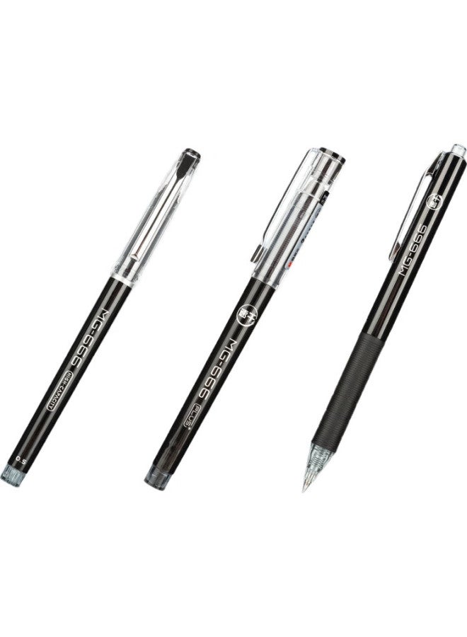 M.G Chenguang (M&G) Stationery Mg666/0.5Mm Black Gel Pen, Quick-Drying Exam Signing Pen, Full Needle Tube Student Pen, 12 Pens/Box Agpc1401 Final Exam - Image 1